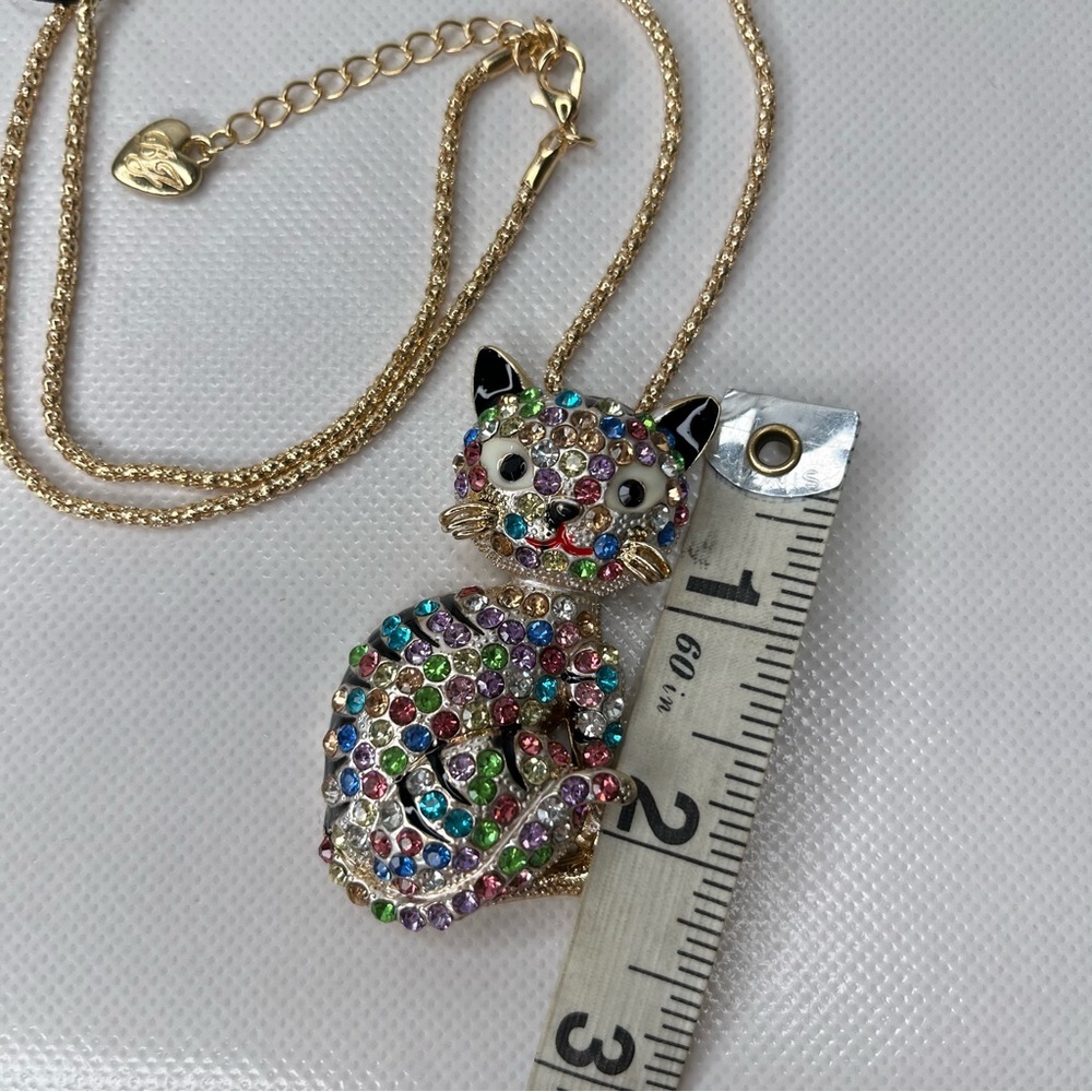Betsey Johnson Cat Necklace NWT - Picture 3 of 6